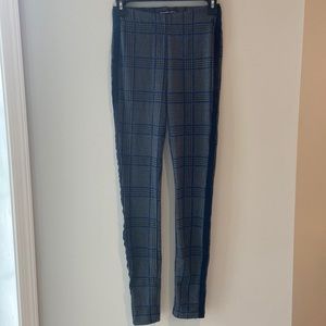 Abercrombie & Fitch Plaid Soft Leggings With Velvet Strip
